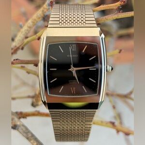 Vintage 1981 Citizen Exceed Quartz 
4-798392 Men’s Mesh Bracelet Watch [UHAG]